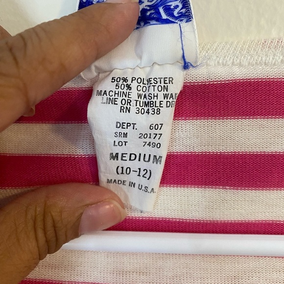 Vintage Winners Choice white and Pink striped Tank Top size medium - Picture 4 of 9